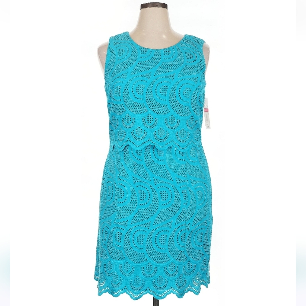 Antonio Melani Sleeveless Lace Regina Dress, Marina Landscape, Size 14 - Picture 2 of 8